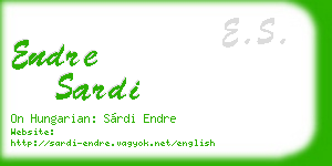 endre sardi business card