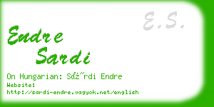 endre sardi business card